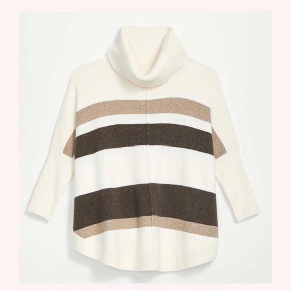 LOFT Striped Shirttail Poncho - Picture 5 of 6